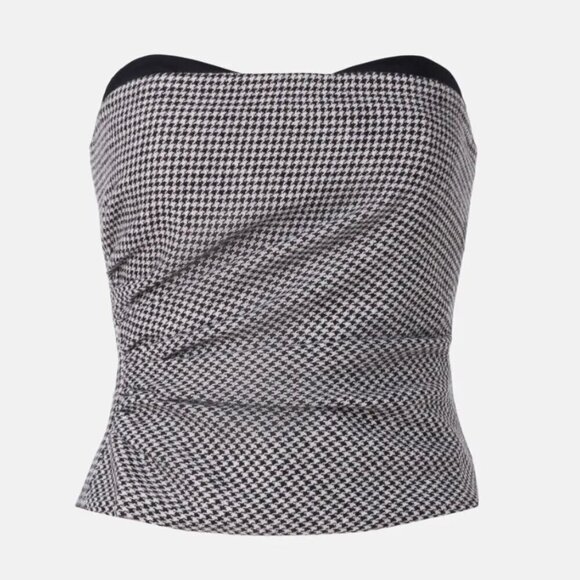 Reformation Tops - Reformation Haylee Top, Black and White Checkered Gingham Print, Size 2